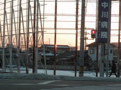 冬晴れの夕陽　1.31　2013