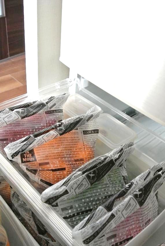 キッチン　収納　キャンドゥ　100均　冷蔵庫　野菜室　水切りゴミ袋