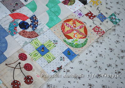 ボーダーキルト6回目　まるとしかく