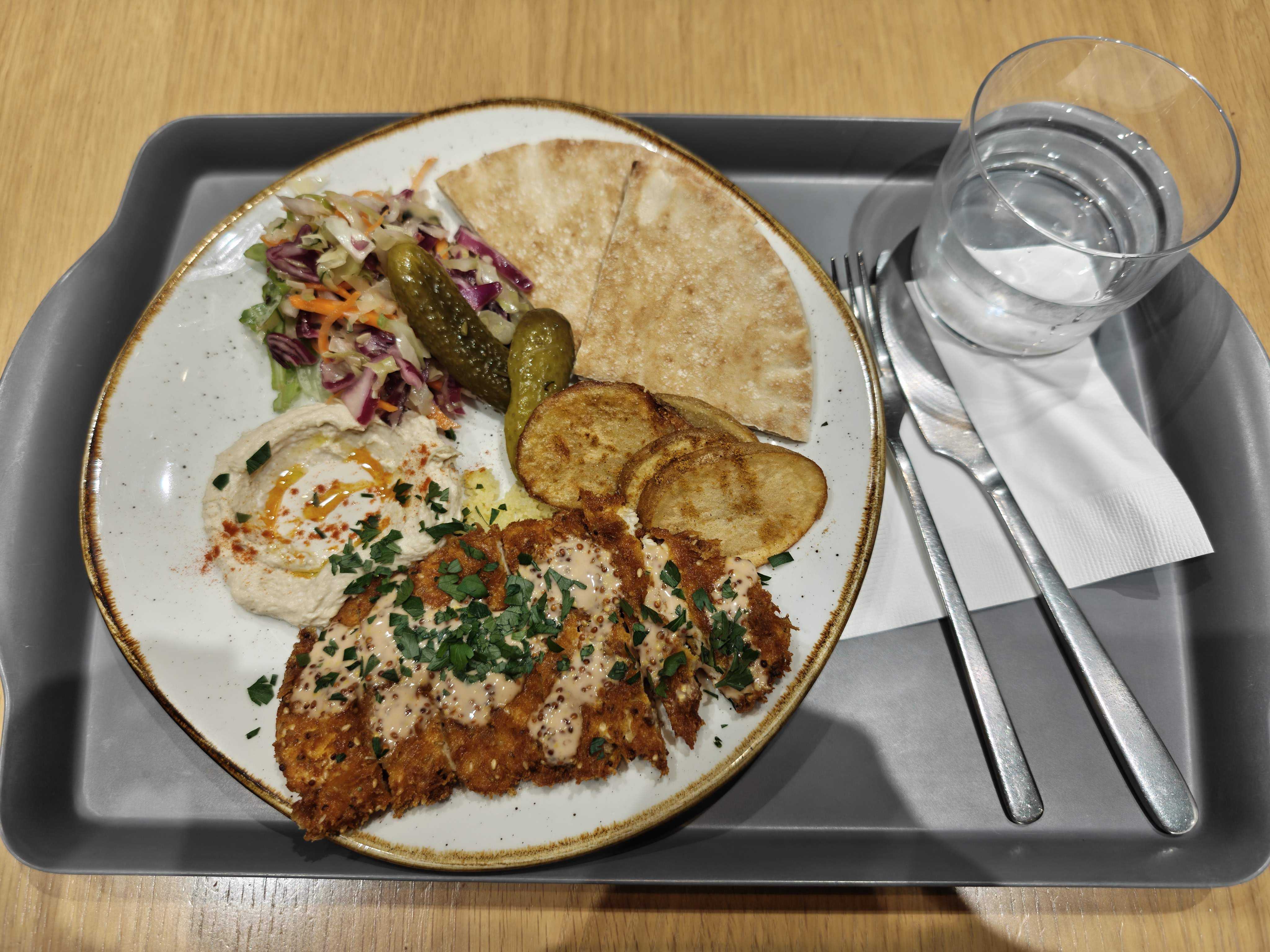 虎ノ門ヒルズ　イスラエル料理　タイーム　ランチメニュー　シュニッツェルプレート