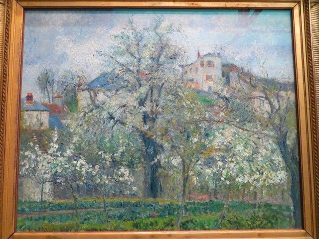 ポントワーズの春 Printemps.Pruners en fleurs 1877 カミーユ・ピサロ