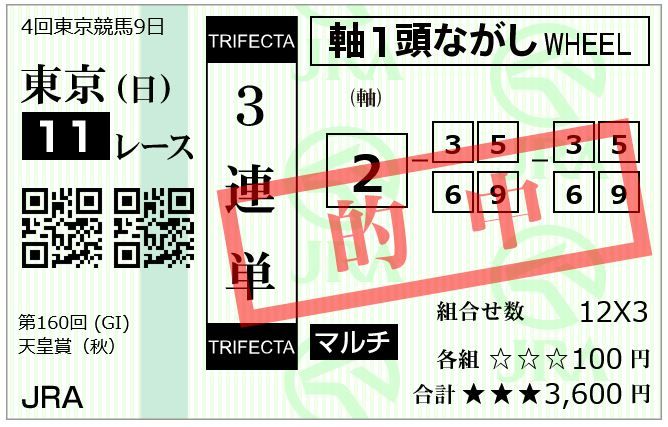 WIN5結果 10/27 サイン的中🎯🤩 | WIN5予想 1億円よりも50万円 - 楽天ブログ