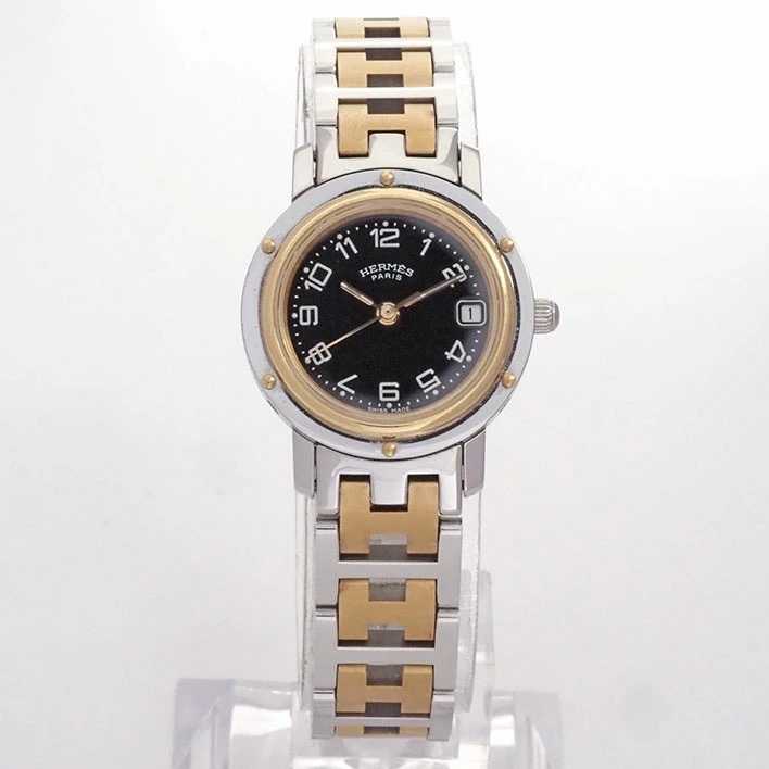 エルメス クリッパー ゴールド×シルバーの上品なコンビデザイン