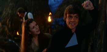 ジェダイの魂を見つめるルーク。