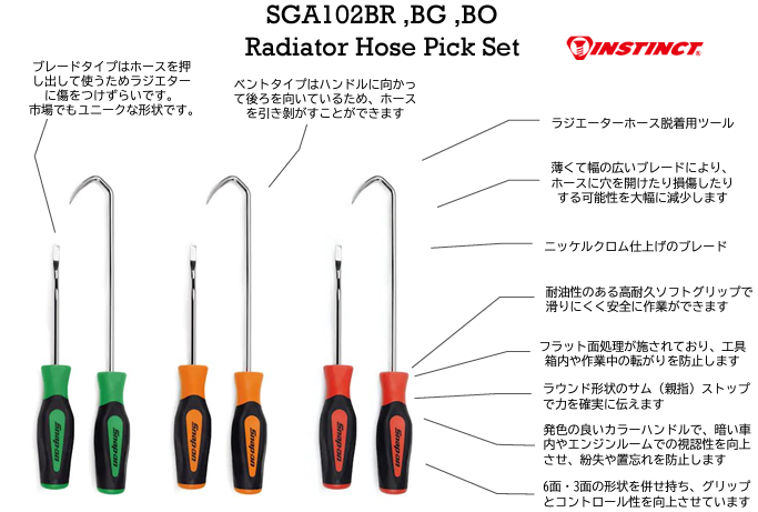 ラジエーターホースピック SGA102BR | Snapon_Hoshiga(ホシガ商会)のブログ - 楽天ブログ