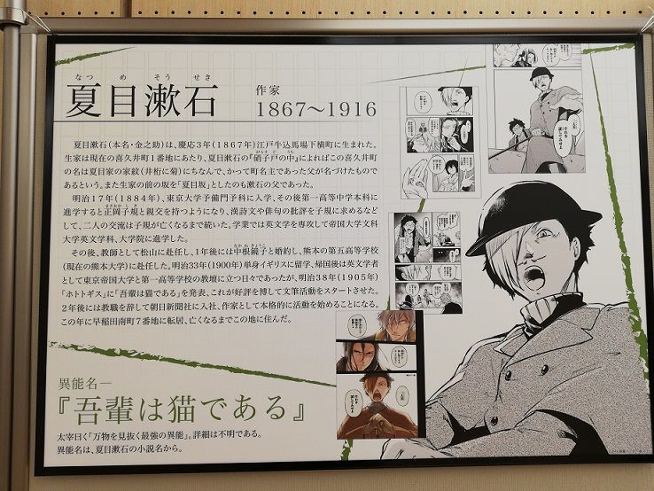 夏目漱石記念館と新宿歴史博物館 文豪ストレイドッグスのパネル 珍獣は闊歩する 楽天ブログ