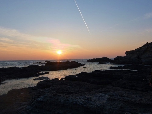 海　夕日　絶景　温泉　田舎暮らし　FUJI　XQ1