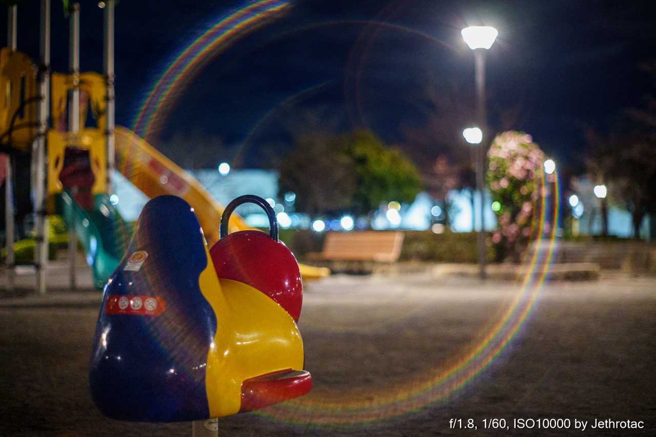 夜のサークルゴーストも悪くない?Super-Takumar 55mm F1.8だ 夜のサークルゴーストも悪くない?Super-Takumar 55mm F1.8だ