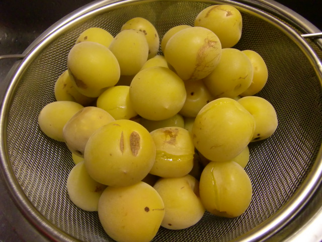湯通しした梅