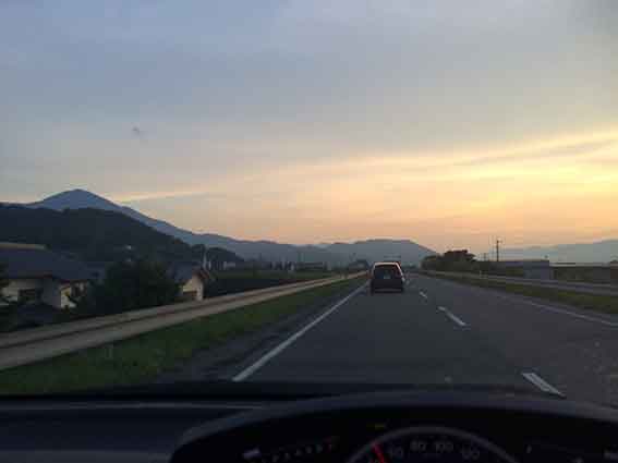 高越山・種穂山と夕日♪