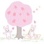 イラスト　桜の木の下で　sakura_040