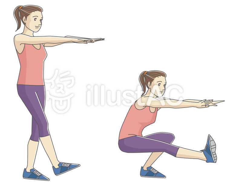 12 24更新 イラスト素材 スクワット イラスト素材 Kanana129 楽天ブログ