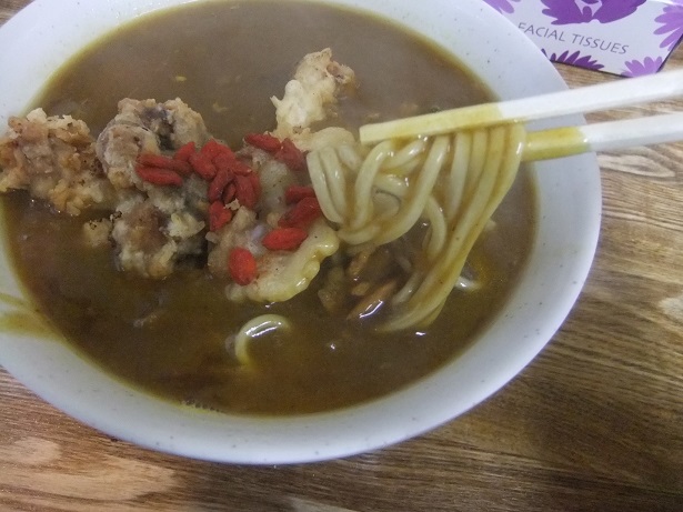 一由そば＠日暮里のカレーそば＋クコの実ゲソ２