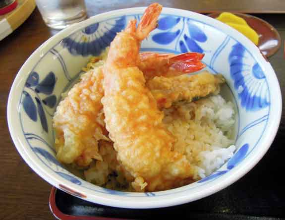 つくだうどんの「天丼セット」-3♪