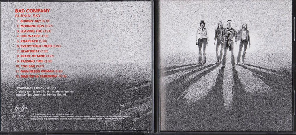Bad Company『Burnin' Sky』/1977年 4th | おじなみの日記 - 楽天ブログ