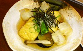 餅と豆腐の揚げだし
