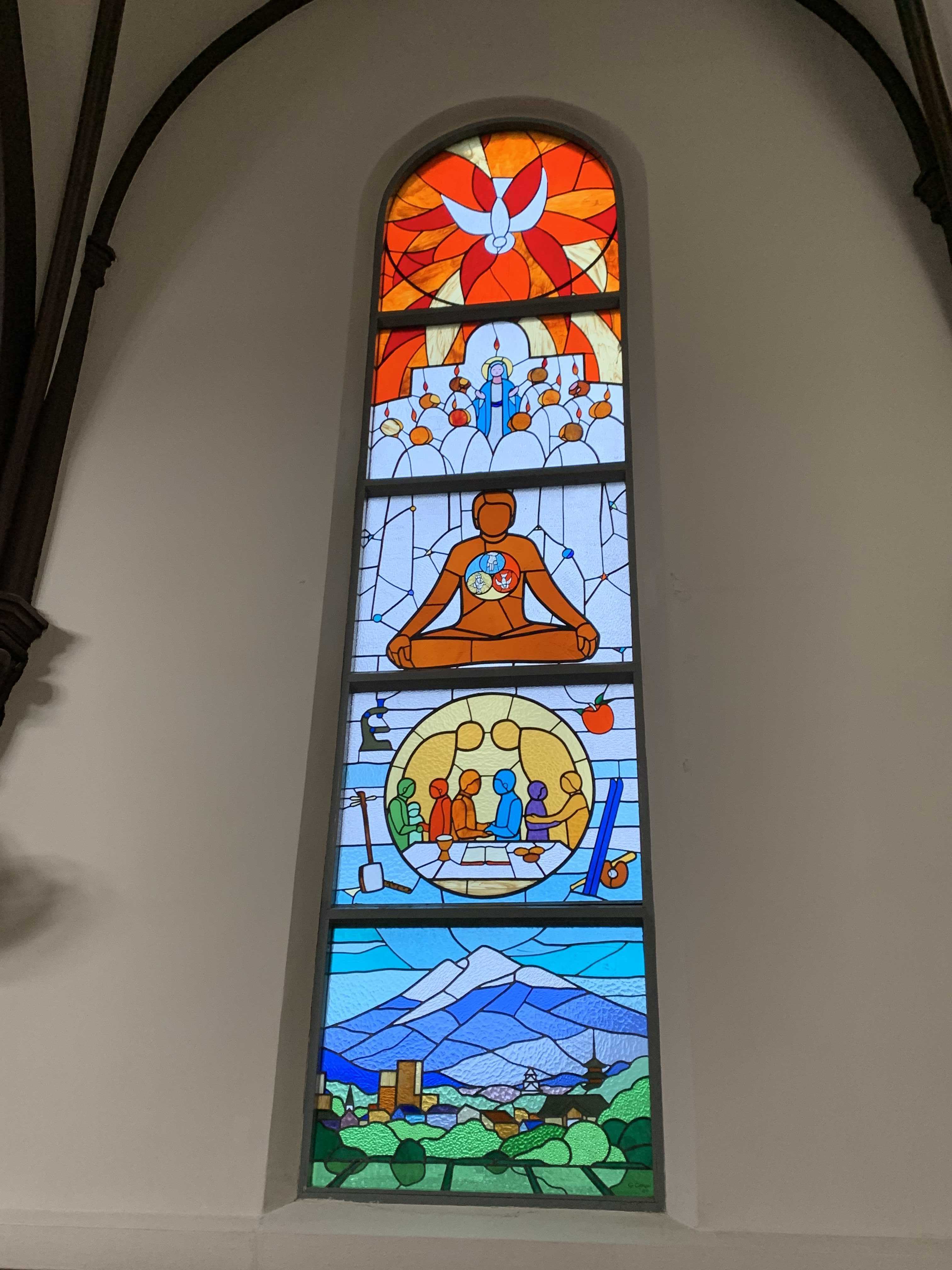 ボストン美術館 限定品 本を読む聖職者 ヴィンテージ ステンドグラス カトリック セント・パトリック大聖堂のステンドグラス[25041037425]の写真