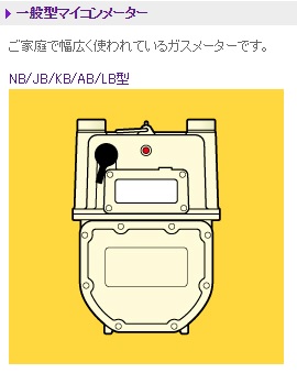 GASのマイコンメーター
