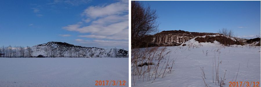 ３／１２排雪した雪の山.jpg