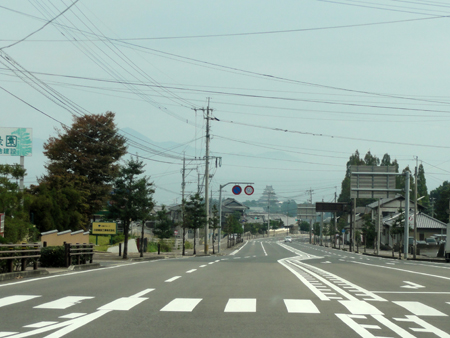 芝桜公園の帰り道から島原城