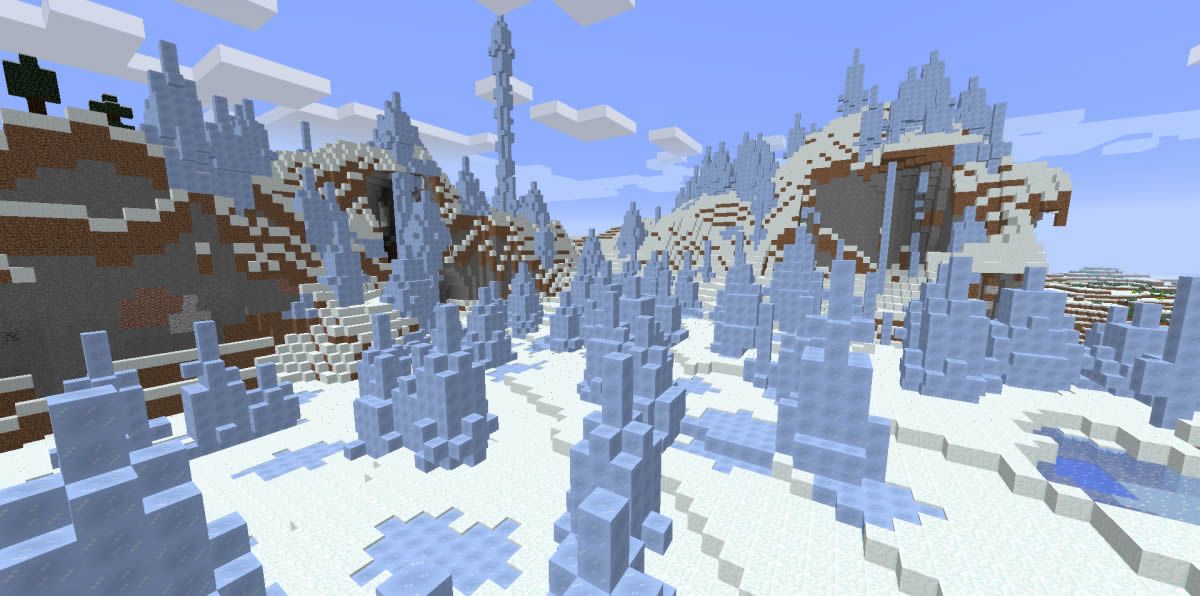 Minecraft マインクラフトの冬のバイオーム種子 ミニフラッシュゲームオンライン 楽天ブログ