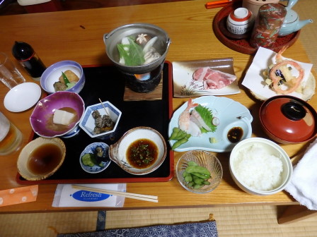 湯の澤温泉夕食