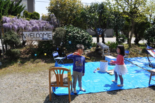 藤の花　と　双子の孫