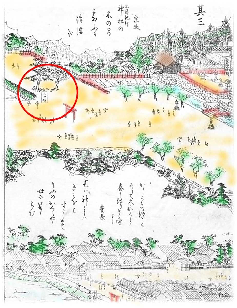 アンティーク 津島神社 津島牛頭天王 彌五郎殿社 居森社 境内摂社 紙本 掛軸 社頭にて掛け軸を二種類、授与しております。 一つは当社の御