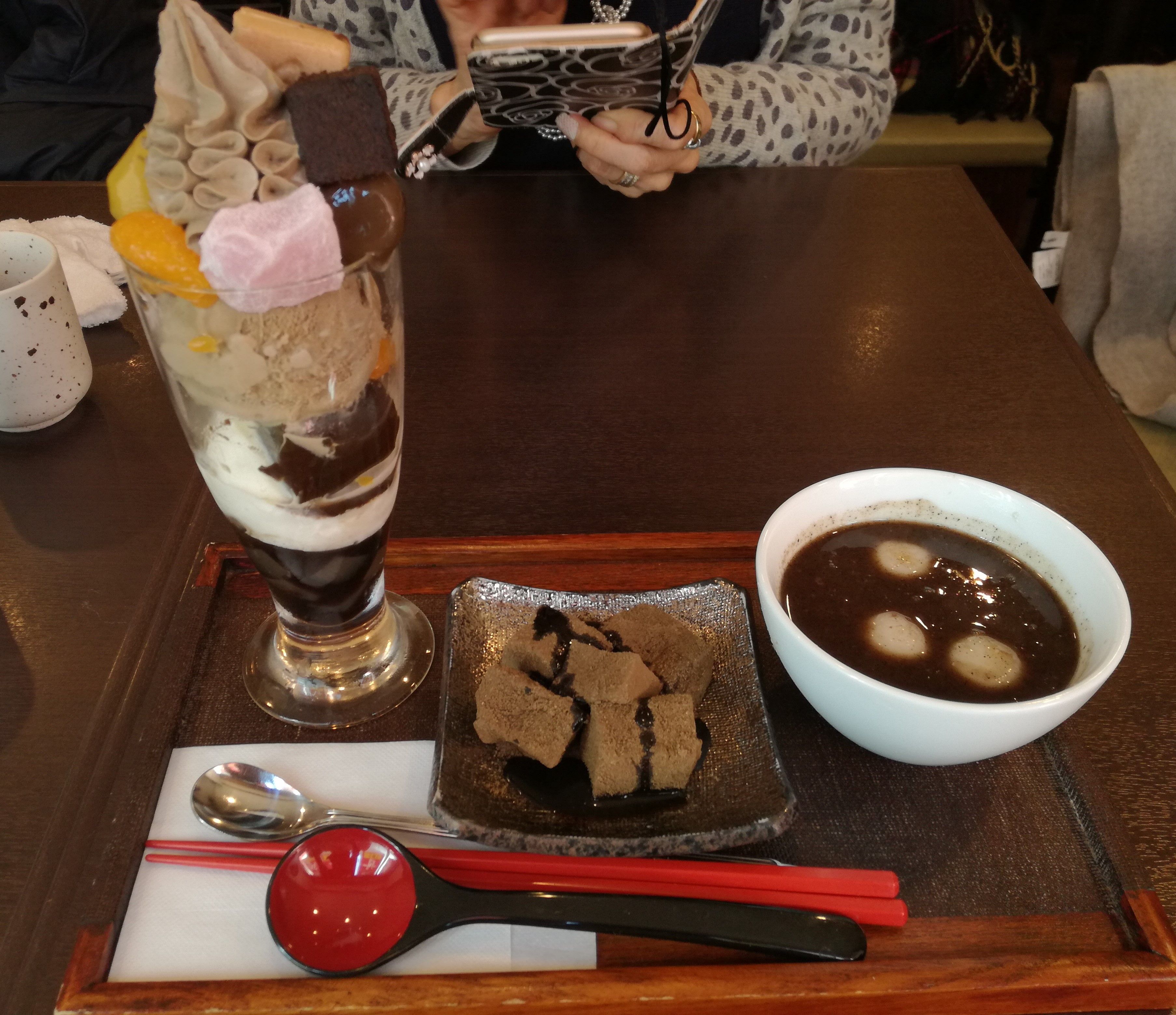 東京都中央区カフェ森乃園　ほうじ茶づくしセット