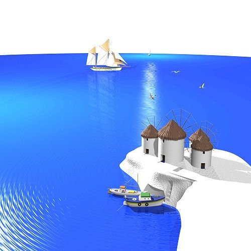 青い海に浮かぶヨット イラスト Noguchi S Worldへようこそ 楽天ブログ