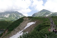 立山雄山（左）と浄土山（右）s