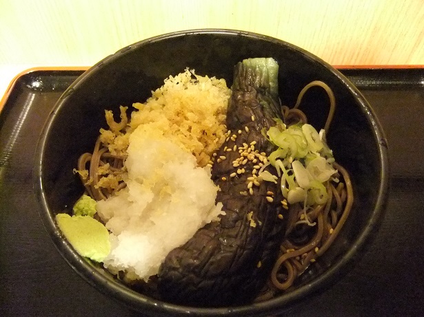よもだそば銀座店の揚げ茄子おろしそば１