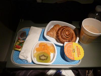 アメリカン航空 機内食 朝食