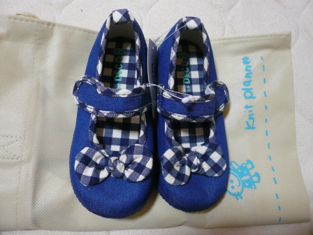 2015春夏物ラッキーパック女の子１１０cmブルーの靴１７ｃｍ.JPG