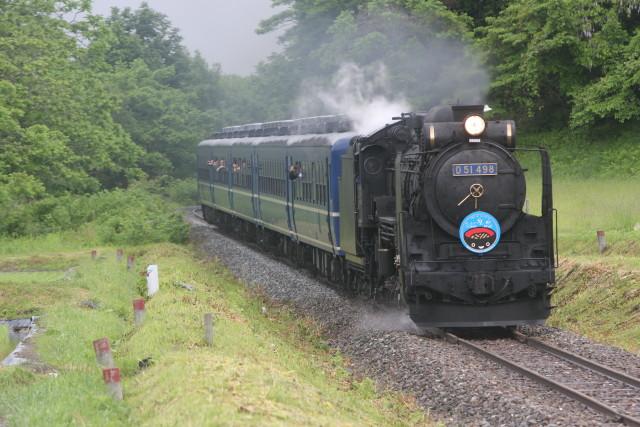 釜石線 DE10x2＋D51 3重連  到着2