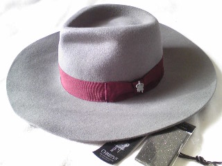 Ella Floppy Brim Fedora Hat Grey