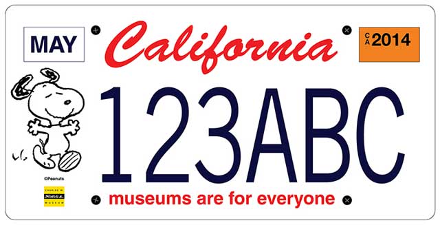 良いな カリフォルニア州の車限定 ナンバープレートはスヌーピー スヌーピーとっておきブログ 楽天ブログ