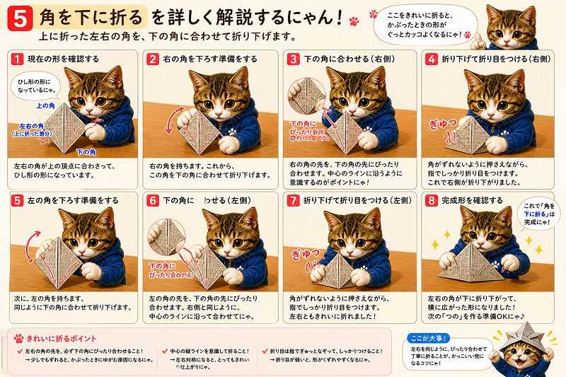 にゃんこ先生とつくる新聞紙かぶと