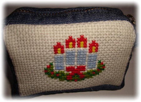 ミニポーチ　クロスステッチ