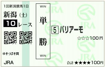 バリアーモ(150502)単勝