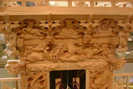 遠州祭り屋台　ミニチュア 10分の1、ミニ屋台の彫刻① | 木彫りのおやじのブログ
