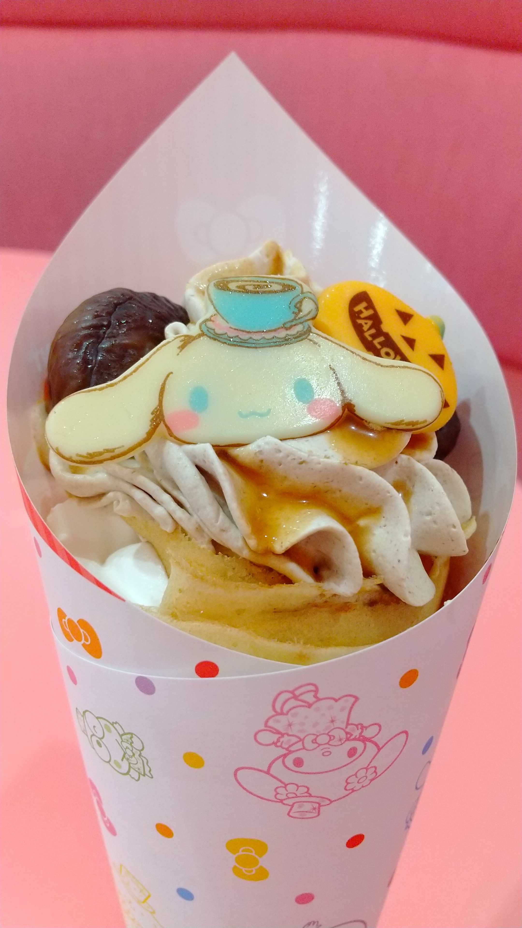 サンリオ クレープ マスコット マイメロディ マイメロ シナモロール シナモン シナモンのマロンクレープ サンリオレインボーワールドレストラン