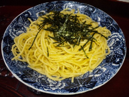 ２／２８明太子とわさび漬けのパスタ