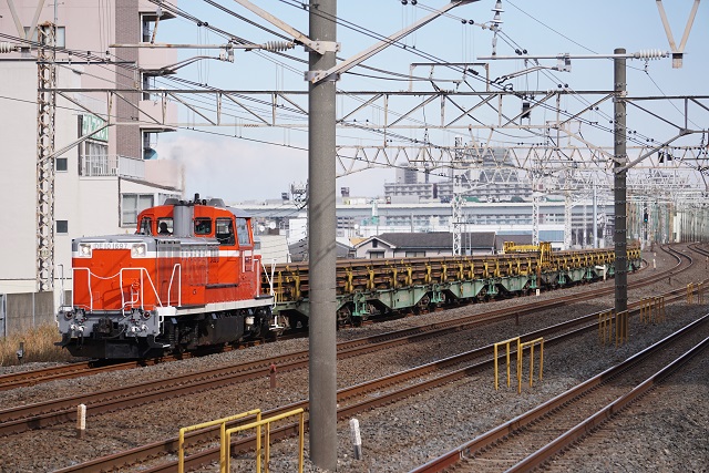 EF65 501牽引「DL勝浦」「SL館山」運転に伴う12系整備回送 & DE10 1697牽引 日鐵チキ工臨 越中島4