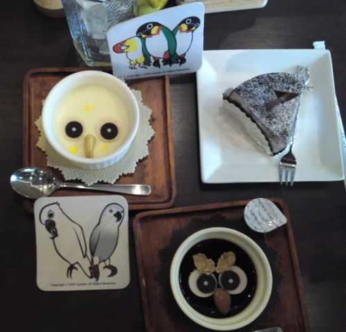 コーヒーゼリーとレアチーズケーキ