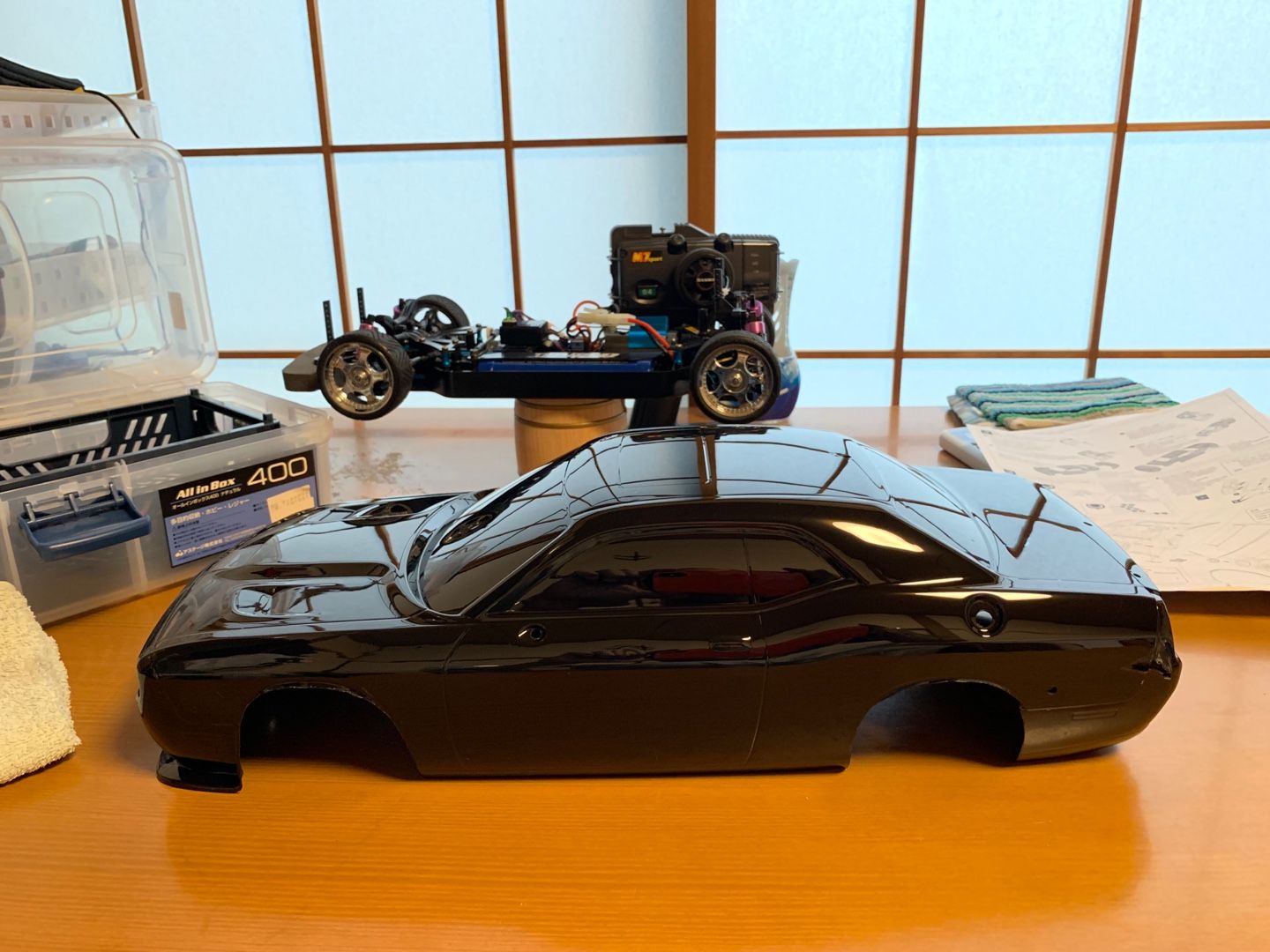 ラジコン (タミヤ TB-02Rシャーシ、京商 ダッジ チャレンジャー