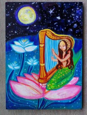 ハープの画 その4 | ハープエンターテイナー 川下笑里歌 カフェ