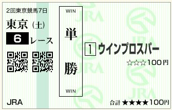 ウインプロスパー（130511）単勝