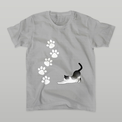 白黒猫Tシャツ