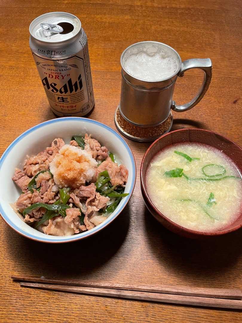 おろし牛丼とかきたま汁 Next Peak Diary 楽天ブログ